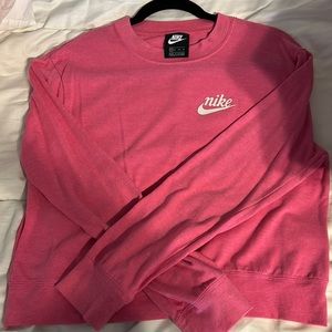 pink nike long sleeve top